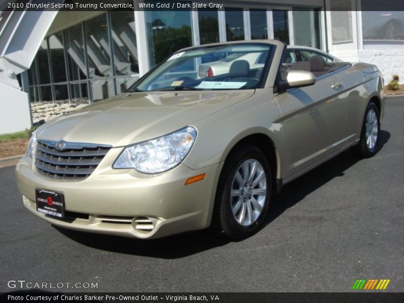 White Gold / Dark Slate Gray 2010 Chrysler Sebring Touring Convertible