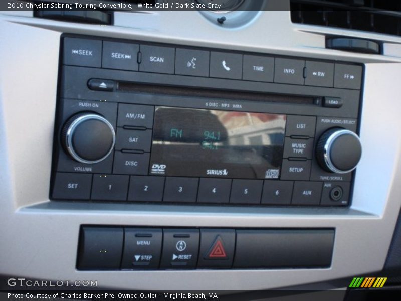 White Gold / Dark Slate Gray 2010 Chrysler Sebring Touring Convertible