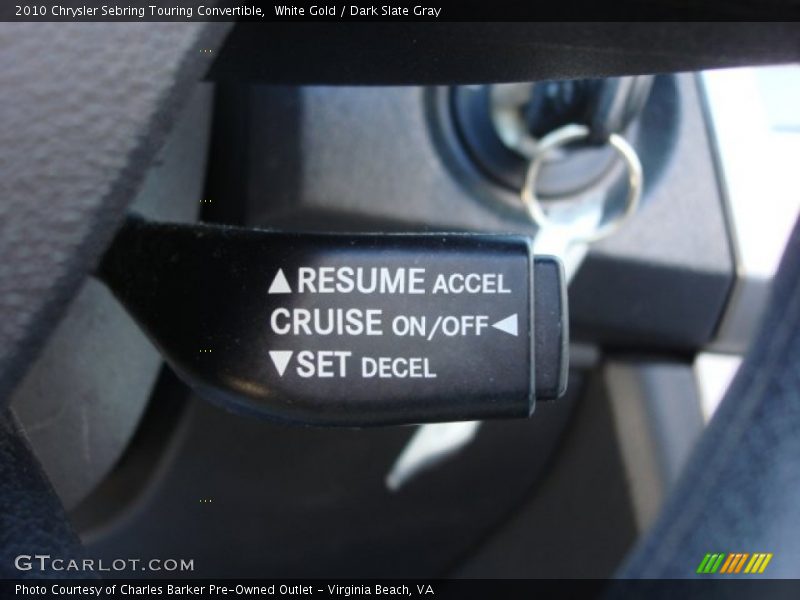 White Gold / Dark Slate Gray 2010 Chrysler Sebring Touring Convertible