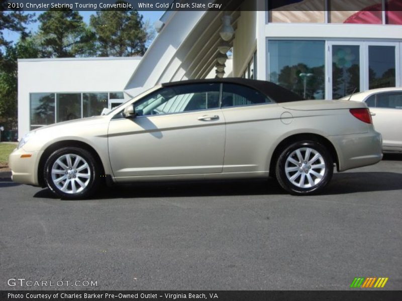 White Gold / Dark Slate Gray 2010 Chrysler Sebring Touring Convertible