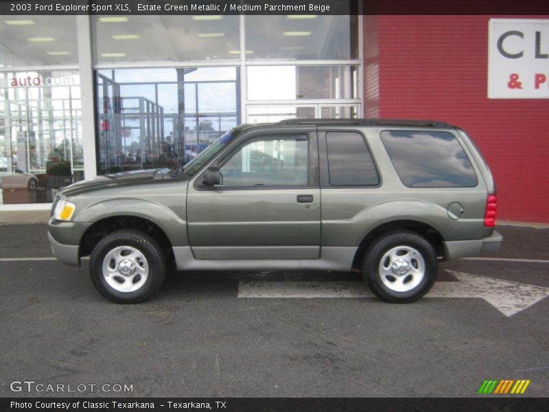 Estate Green Metallic / Medium Parchment Beige 2003 Ford Explorer Sport XLS