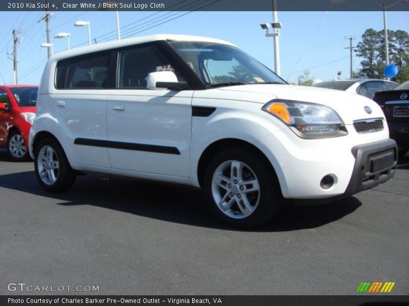 Clear White / Black Soul Logo Cloth 2010 Kia Soul +