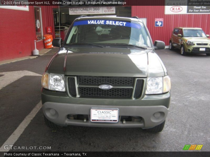 Estate Green Metallic / Medium Parchment Beige 2003 Ford Explorer Sport XLS
