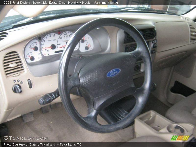 Estate Green Metallic / Medium Parchment Beige 2003 Ford Explorer Sport XLS