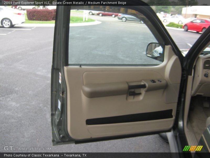 Estate Green Metallic / Medium Parchment Beige 2003 Ford Explorer Sport XLS