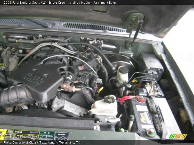 Estate Green Metallic / Medium Parchment Beige 2003 Ford Explorer Sport XLS