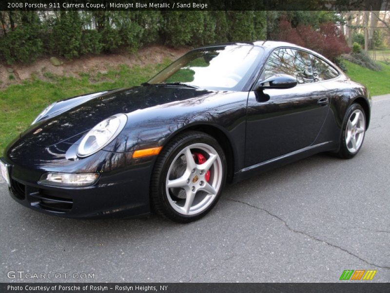 Midnight Blue Metallic / Sand Beige 2008 Porsche 911 Carrera Coupe