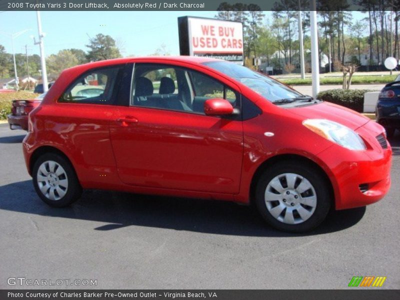 Absolutely Red / Dark Charcoal 2008 Toyota Yaris 3 Door Liftback