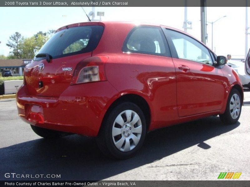 Absolutely Red / Dark Charcoal 2008 Toyota Yaris 3 Door Liftback