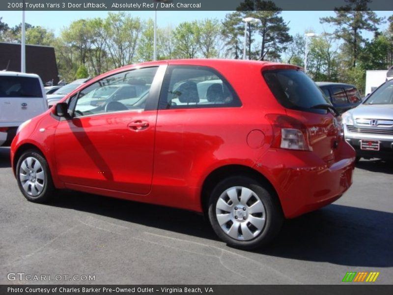 Absolutely Red / Dark Charcoal 2008 Toyota Yaris 3 Door Liftback