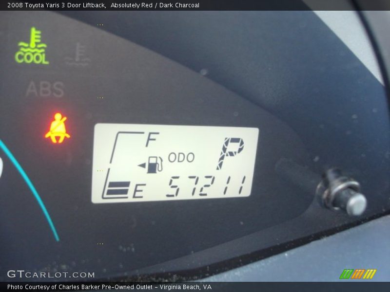Absolutely Red / Dark Charcoal 2008 Toyota Yaris 3 Door Liftback