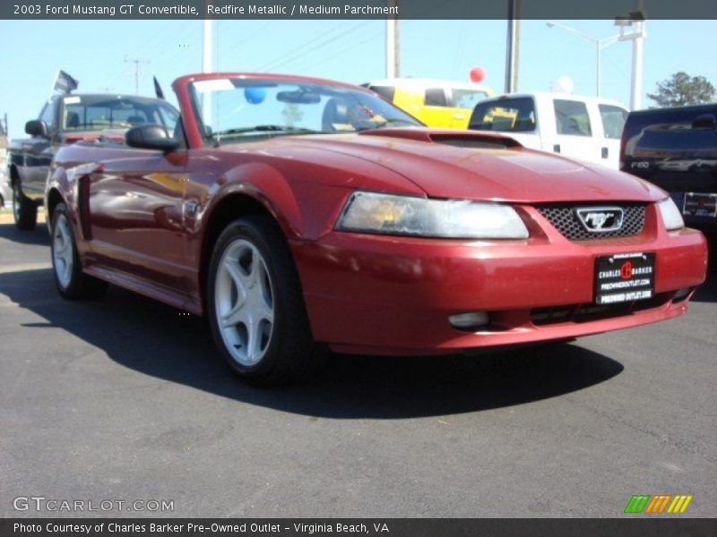 Redfire Metallic / Medium Parchment 2003 Ford Mustang GT Convertible