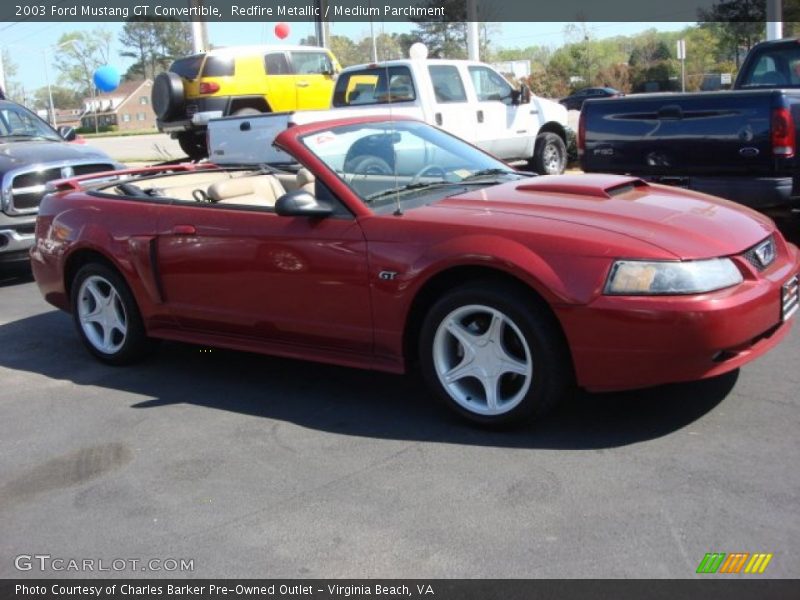 Redfire Metallic / Medium Parchment 2003 Ford Mustang GT Convertible