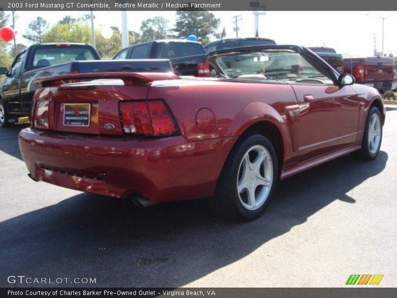 Redfire Metallic / Medium Parchment 2003 Ford Mustang GT Convertible