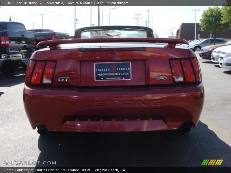Redfire Metallic / Medium Parchment 2003 Ford Mustang GT Convertible