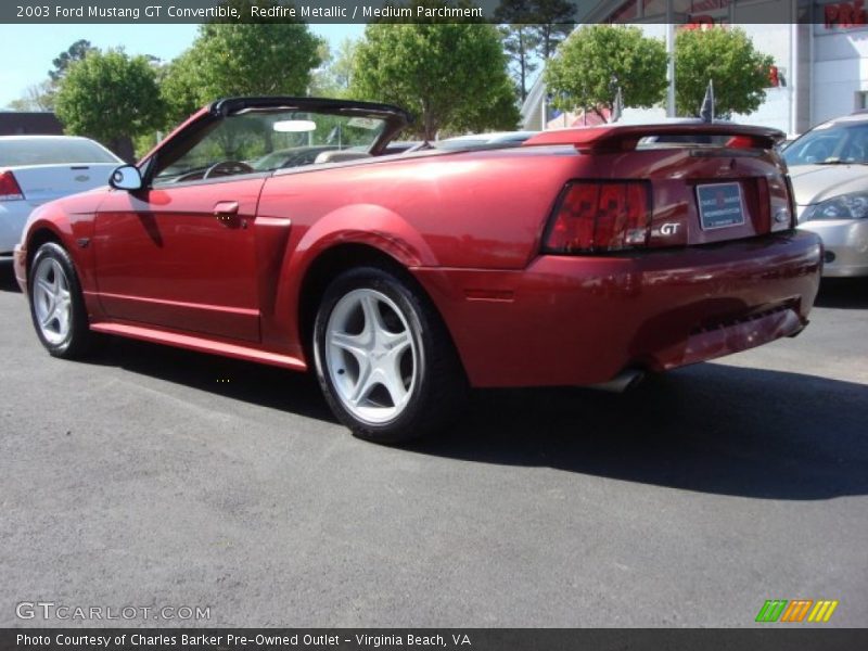 Redfire Metallic / Medium Parchment 2003 Ford Mustang GT Convertible