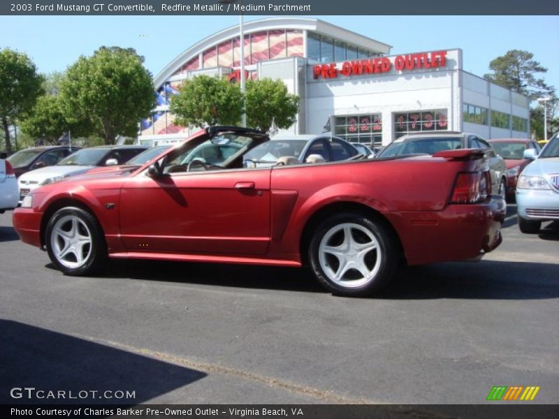 Redfire Metallic / Medium Parchment 2003 Ford Mustang GT Convertible