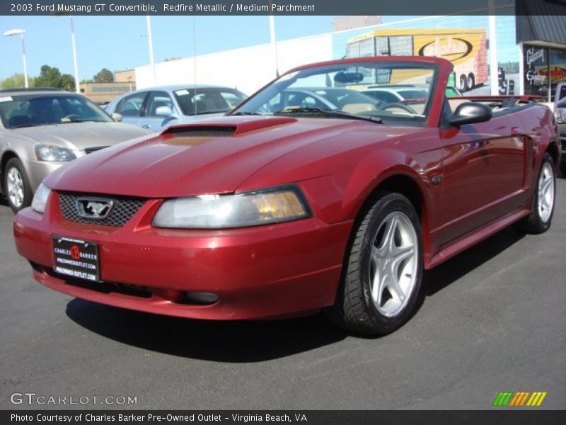 Redfire Metallic / Medium Parchment 2003 Ford Mustang GT Convertible