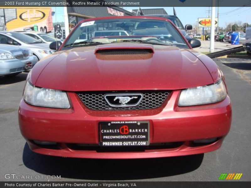 Redfire Metallic / Medium Parchment 2003 Ford Mustang GT Convertible