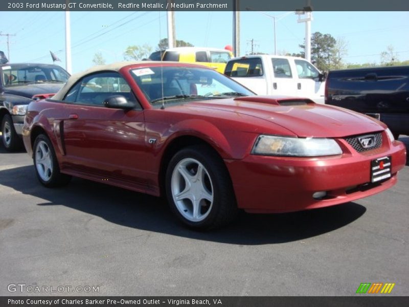 Redfire Metallic / Medium Parchment 2003 Ford Mustang GT Convertible
