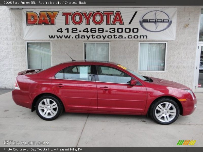 Redfire Metallic / Charcoal Black 2008 Ford Fusion SEL