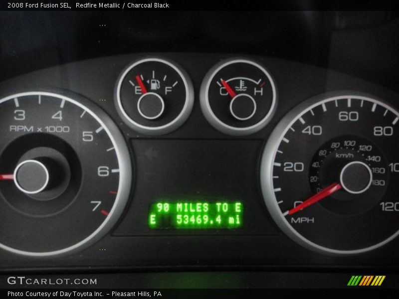 Redfire Metallic / Charcoal Black 2008 Ford Fusion SEL