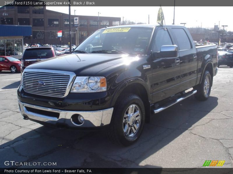Black / Black 2008 Ford F150 Lariat SuperCrew 4x4