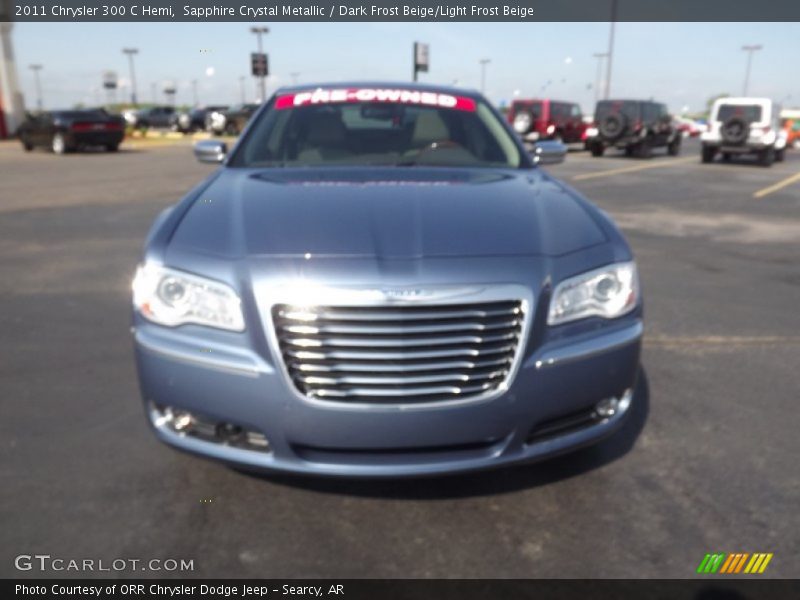 Sapphire Crystal Metallic / Dark Frost Beige/Light Frost Beige 2011 Chrysler 300 C Hemi