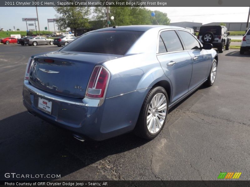 Sapphire Crystal Metallic / Dark Frost Beige/Light Frost Beige 2011 Chrysler 300 C Hemi