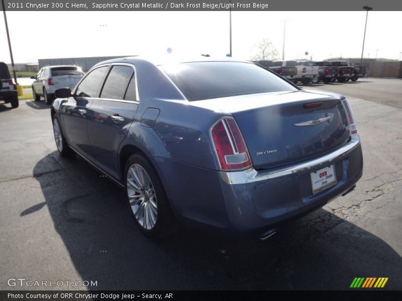Sapphire Crystal Metallic / Dark Frost Beige/Light Frost Beige 2011 Chrysler 300 C Hemi