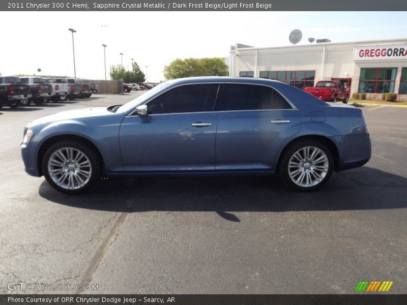 Sapphire Crystal Metallic / Dark Frost Beige/Light Frost Beige 2011 Chrysler 300 C Hemi