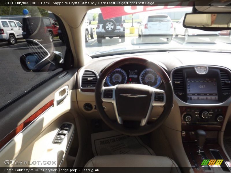 Sapphire Crystal Metallic / Dark Frost Beige/Light Frost Beige 2011 Chrysler 300 C Hemi