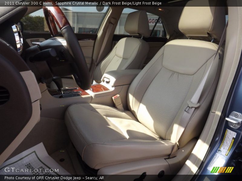 Sapphire Crystal Metallic / Dark Frost Beige/Light Frost Beige 2011 Chrysler 300 C Hemi