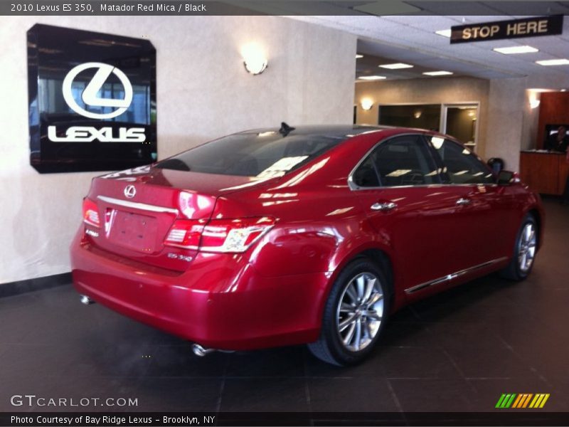 Matador Red Mica / Black 2010 Lexus ES 350