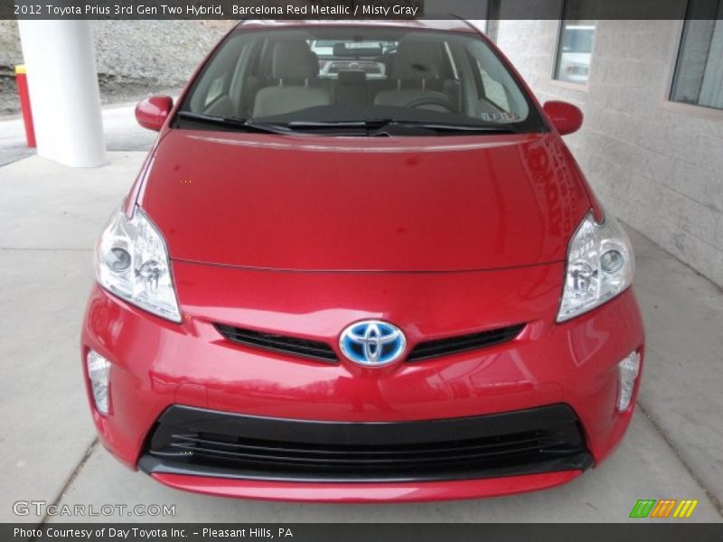 Barcelona Red Metallic / Misty Gray 2012 Toyota Prius 3rd Gen Two Hybrid