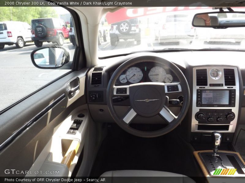Cool Vanilla White / Dark Khaki/Light Graystone 2008 Chrysler 300 LX