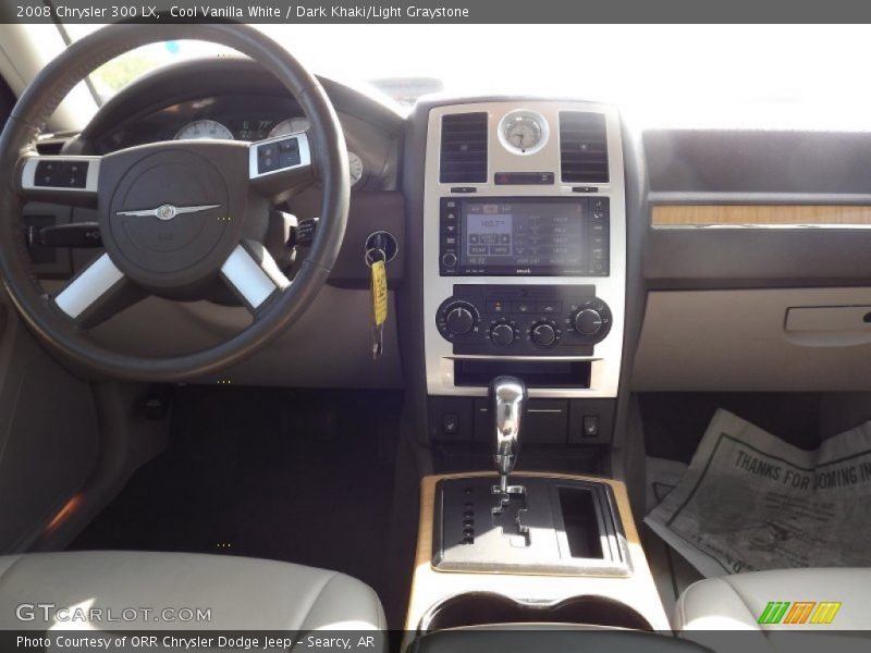Cool Vanilla White / Dark Khaki/Light Graystone 2008 Chrysler 300 LX