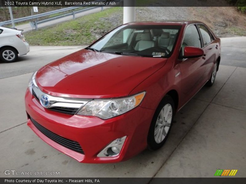 Barcelona Red Metallic / Ash 2012 Toyota Camry Hybrid XLE