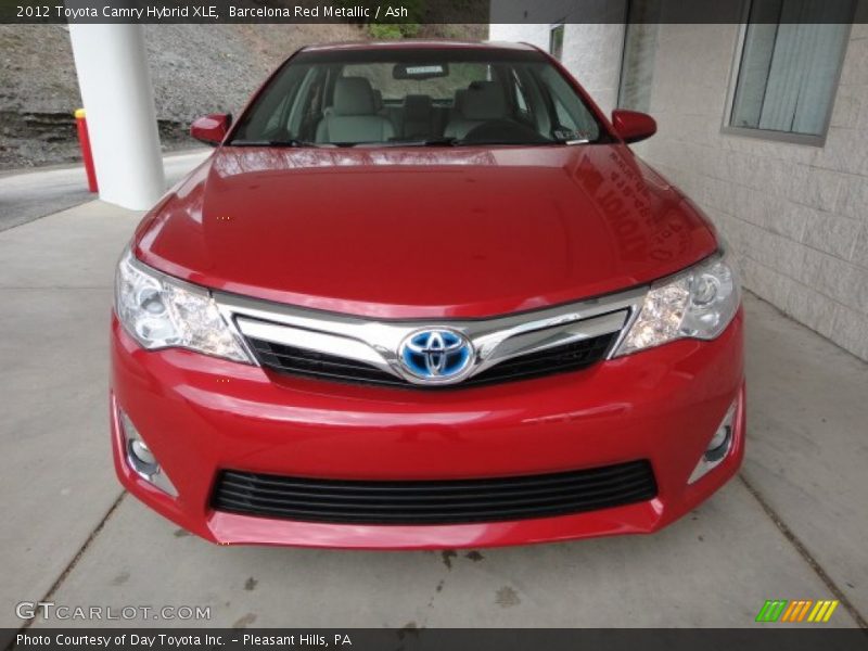 Barcelona Red Metallic / Ash 2012 Toyota Camry Hybrid XLE