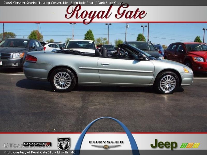 Satin Jade Pearl / Dark Slate Gray 2006 Chrysler Sebring Touring Convertible