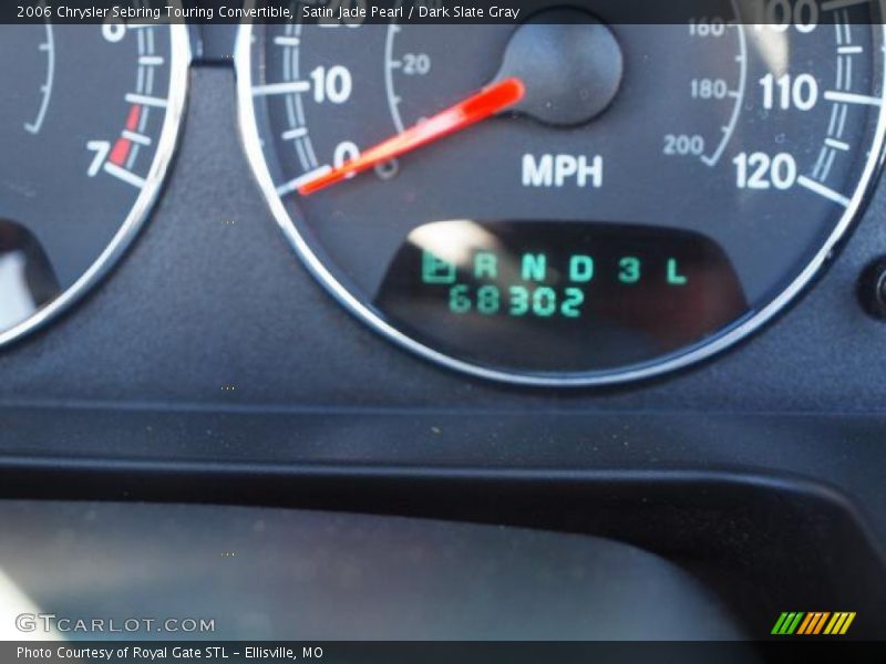 Satin Jade Pearl / Dark Slate Gray 2006 Chrysler Sebring Touring Convertible