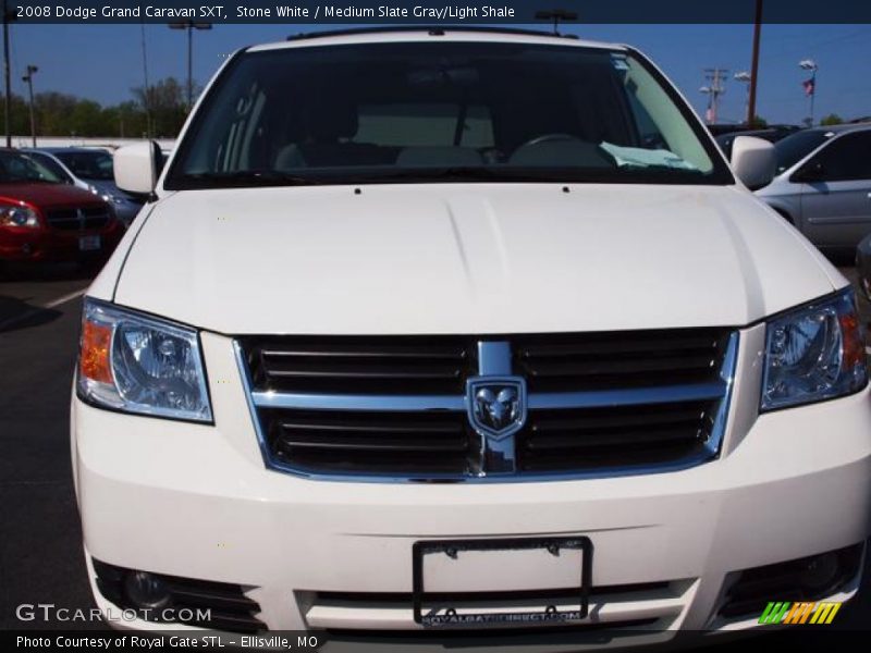 Stone White / Medium Slate Gray/Light Shale 2008 Dodge Grand Caravan SXT