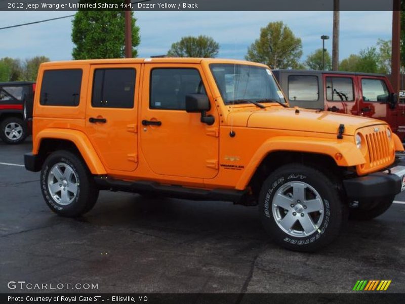 Dozer Yellow / Black 2012 Jeep Wrangler Unlimited Sahara 4x4