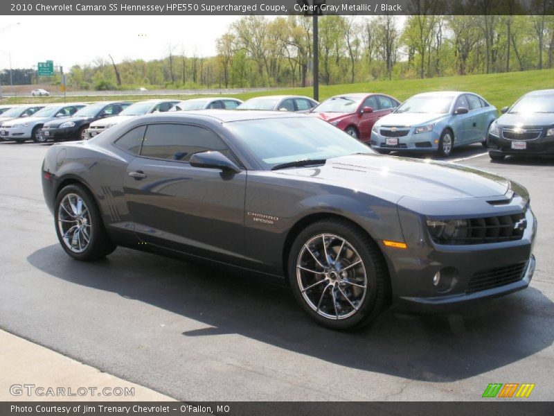 Cyber Gray Metallic / Black 2010 Chevrolet Camaro SS Hennessey HPE550 Supercharged Coupe
