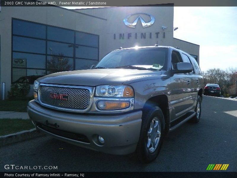 Pewter Metallic / Sandstone 2003 GMC Yukon Denali AWD