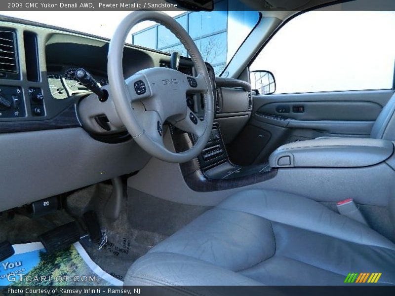 Pewter Metallic / Sandstone 2003 GMC Yukon Denali AWD