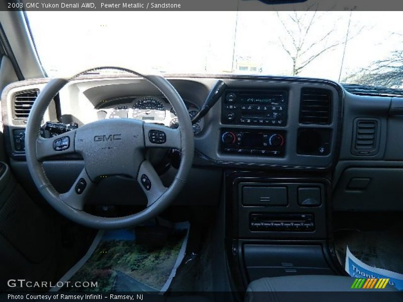 Pewter Metallic / Sandstone 2003 GMC Yukon Denali AWD