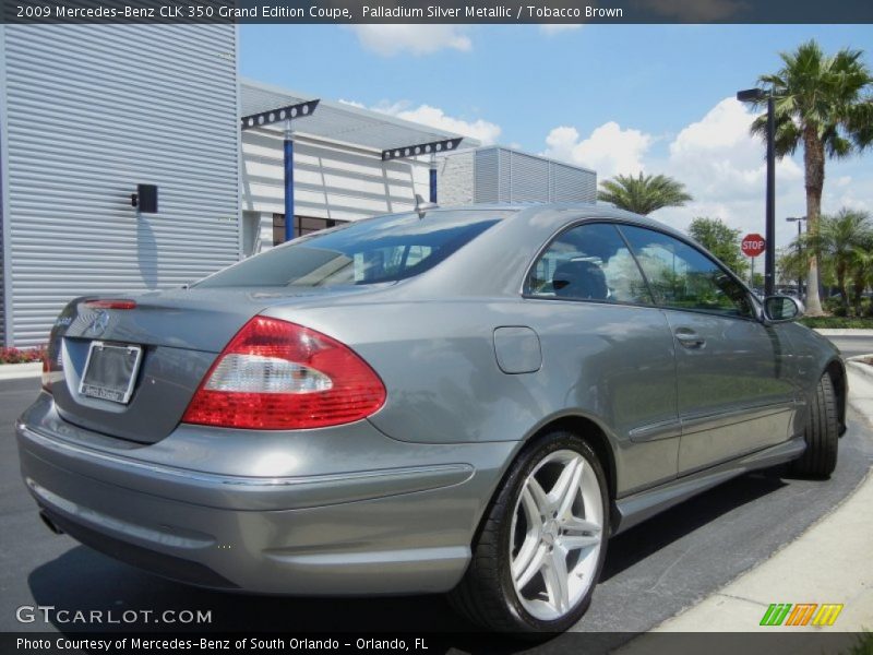 Palladium Silver Metallic / Tobacco Brown 2009 Mercedes-Benz CLK 350 Grand Edition Coupe