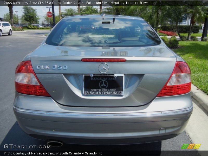 Palladium Silver Metallic / Tobacco Brown 2009 Mercedes-Benz CLK 350 Grand Edition Coupe