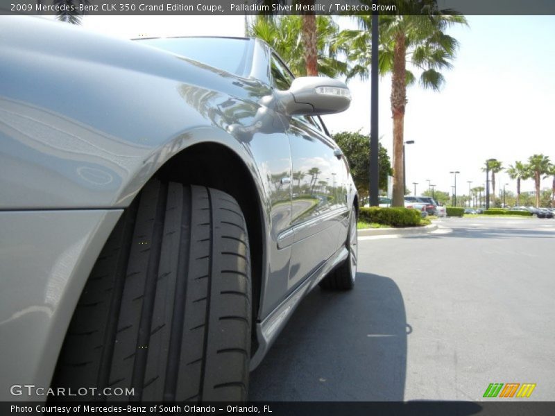 Palladium Silver Metallic / Tobacco Brown 2009 Mercedes-Benz CLK 350 Grand Edition Coupe